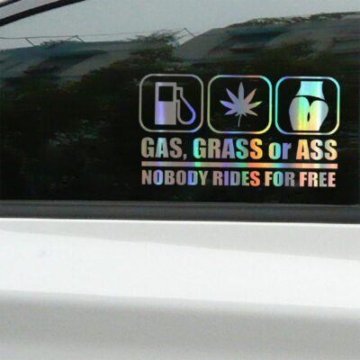 GAS GRASS OR ASS Automobilio Lipdukas